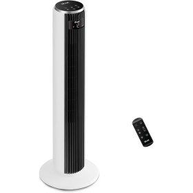 LEVOIT 20dB Ventilador de Torre con Mando a Distancia, 7.9m/s con Motor DC, 26W Ventilador Silencioso con Modo Reposo, 4 Modos y