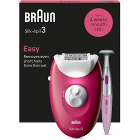 Braun Silk-épil 3, Depiladora Con Cable Para La Eliminación Del Vello, Semanas De Piel Suave, 3-202, Frambuesa