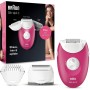 Braun Silk-épil 3, Depiladora Con Cable Para La Eliminación Del Vello, Semanas De Piel Suave, 3-202, Frambuesa