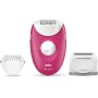 Braun Silk-épil 3, Depiladora Con Cable Para La Eliminación Del Vello, Semanas De Piel Suave, 3-202, Frambuesa