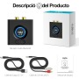 1Mii Receptor Bluetooth 5.1 HiFi, Adaptador Bluetooth Audio Salida Jack AUX 3.5 mm/RCA, con Modo de Graves, Conexión Dual para