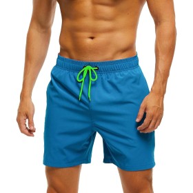 EDOTON Bañador Hombre para Hombre con Bolsillo con Cremallera Impermeable de Secado Traje de Baño Rápido Pantalones Cortos de