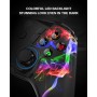 REDSTORM Mandos Inalámbricos, 2.4G Mandos PS3 Batería, Gamepad con 5 Velocidades para Adjustar LED, Vibración Dual, Turbo y 4