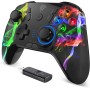 REDSTORM Mandos Inalámbricos, 2.4G Mandos PS3 Batería, Gamepad con 5 Velocidades para Adjustar LED, Vibración Dual, Turbo y 4