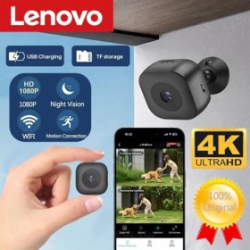 Lenovo Mini cámara de seguridad 4K HD a todo Color visión nocturna alt