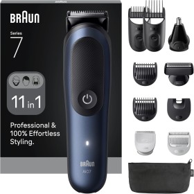 Braun - Cortapelos todo en uno serie 7, kit 11-en-1, hoja ProBlade, tecnología autoSense, 120 minutos de autonomía, protección
