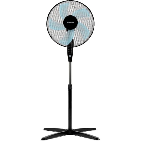 Grunkel Ventilador de Pie FAN-165 de 50W- 16" 40cm de diametro con 3 Velocidades y 5 aspas, Altura Regulable hasta 118cm.