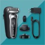 Braun Series 7 Afeitadora Eléctrica Hombre, Máquina de Afeitar Barba con Accesorio de Recortadora de Precisión, Base de Carga,