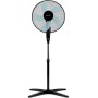 Grunkel Ventilador de Pie FAN-165 de 50W- 16" 40cm de diametro con 3 Velocidades y 5 aspas, Altura Regulable hasta 118cm.
