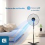 Grunkel Ventilador de Pie FAN-165 de 50W- 16" 40cm de diametro con 3 Velocidades y 5 aspas, Altura Regulable hasta 118cm.