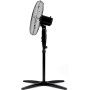 Grunkel Ventilador de Pie FAN-165 de 50W- 16" 40cm de diametro con 3 Velocidades y 5 aspas, Altura Regulable hasta 118cm.