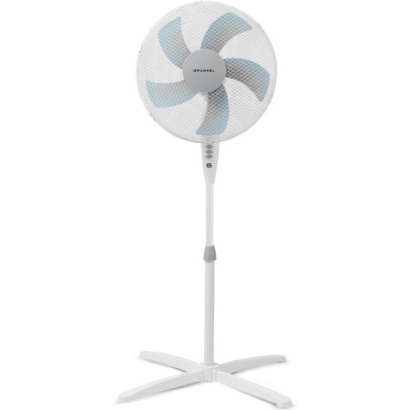 Grunkel Ventilador de Pie FAN-165 de 50W- 16" 40cm de diametro con 3 Velocidades y 5 aspas, Altura Regulable hasta 118cm.