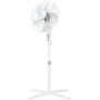 Grunkel Ventilador de Pie FAN-165 de 50W- 16" 40cm de diametro con 3 Velocidades y 5 aspas, Altura Regulable hasta 118cm.