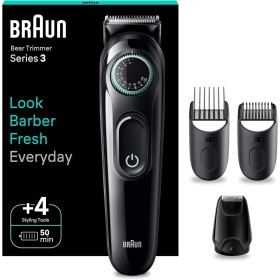 Braun Recortadora de Barba Series 3, Máquina Cortar Pelo, maquina de afeitar, Cortapelos Hombre con 50 Minutos de Autonomía,