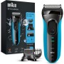 Braun Series 3 Shave & Style 30bt - Afeitadora Eléctrica Para Barba (tecnología Wet & Dry), Color, Negro Y Azul