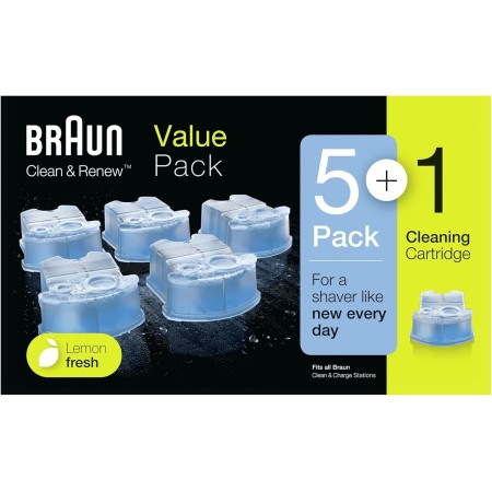 Braun ShaverCare 3 en 1 Cartuchos de Recambio ORIGINALES Para El Centro Limpieza y Carga SmartCare, Limpiador de Afeitadora