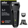 Braun Series 3 Afeitadora Eléctrica Hombre, Máquina de Afeitar Barba 3 En 1 con Recortadora De Precisión Para La Barba Y 5