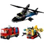 LEGO City 3 en 1 Remix: Helicóptero, Camión de Bomberos y Submarino de Juguete, Set de 3 Juguetes de Vehículos Modulares