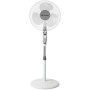 Orbegozo SF 0147, Ventilador de pie, 50 W, 3 velocidades de ventilación, oscilante, altura regulable, silencioso, rejilla de