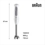 Braun Minipimer 5200 Batidora de Mano, 1000 W, 21 Velocidades y Función Turbo, Campana Anti-salpicaduras, Powerbell Plus,
