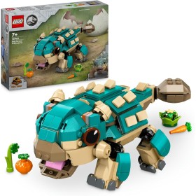 LEGO Jurassic World Bumpy Bebé: Ankylosaurus Dinosaurio de Juguete, Figura Articulada, Regalo para Niños y Niñas de 7 Años o Más