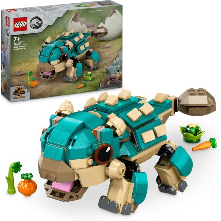 LEGO Jurassic World Bumpy Bebé: Ankylosaurus Dinosaurio de Juguete, Figura Articulada, Regalo para Niños y Niñas de 7 Años o Más