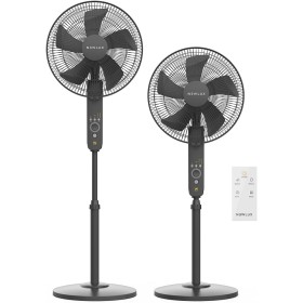 Newlux-Ventilador de Pie con Mando a Distancia W550 Smart 5 Aspas de ø40cm, 3 Vel. y 3 Modos. Ventilador de Pedestal Oscilante