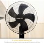 Newlux-Ventilador de Pie con Mando a Distancia W550 Smart 5 Aspas de ø40cm, 3 Vel. y 3 Modos. Ventilador de Pedestal Oscilante