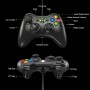 Diswoe Mando para Xbox 360, Mando PC, USB Mando para Xbox 360/Xbox 360 Slim/PC Win7/8/10/11/XP Joystick Gamepad con Doble