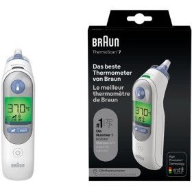 Braun ThermoScan 7 Termómetro de oído , Tecnología Age Precision , Pantalla digital codificada por colores , Apto para bebés y