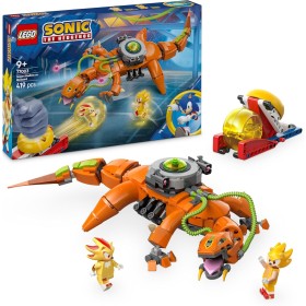 LEGO Sonic The Hedgehog Super Shadow vs. Biolizard, Minifiguras de Personajes del Videojuego Inc. Super Sonic, Esfera de
