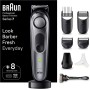 Braun BT7440 Recortadora de barba y pelo profesional para hombres, con 40 ajustes, estación de carga, estuche de viaje,