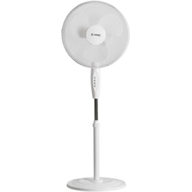 THINIA HOME Ventilador de Pie Blanco 40W de Potencia | Modelo White Comfort Ø40 cm Ventilador de Pie Oscilante y Altura