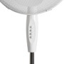 THINIA HOME Ventilador de Pie Blanco 40W de Potencia | Modelo White Comfort Ø40 cm Ventilador de Pie Oscilante y Altura