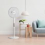 THINIA HOME Ventilador de Pie Blanco 40W de Potencia | Modelo White Comfort Ø40 cm Ventilador de Pie Oscilante y Altura