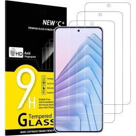 NEW'C 3 Piezas, Protector Pantalla para Xiaomi Redmi Note 14 5G/4G, Cristal templado Antiarañazos, Antihuellas, Sin Burbujas,