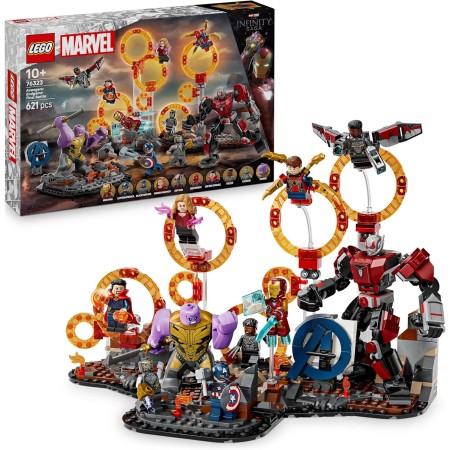 LEGO Marvel Batalla Final de Vengadores: Endgame, Juguete de Superhéroes, Figura de Thanos, Meca de Ant-Man y Minifiguras de