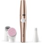 Braun FaceSpa Pro Depiladora Eléctrica Facial Mujer Todo en 1 con Cepillo de Limpieza, Base de Carga, Funda Portátil,