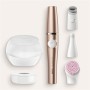 Braun FaceSpa Pro Depiladora Eléctrica Facial Mujer Todo en 1 con Cepillo de Limpieza, Base de Carga, Funda Portátil,
