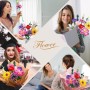 Bloques de Construcción Ramo de Flores, 715 PCS Colección Botánica Flowers Eternas, 10 Flore Artificiales, Regalo para Niños