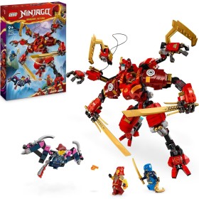LEGO Ninjago Meca Escalador Ninja de Kai de Juguete, Set de Juego de Aventura con Figura con Armadura Robótica y 4 Minifiguras