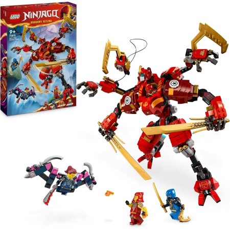 LEGO Ninjago Meca Escalador Ninja de Kai de Juguete, Set de Juego de Aventura con Figura con Armadura Robótica y 4 Minifiguras