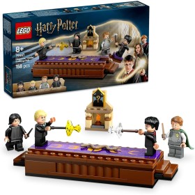 LEGO Harry Potter Castillo de Hogwarts: Club de Duelo Juguete con 4 Minifiguras (Draco Malfoy, Gilderoy Lockhart y Severus