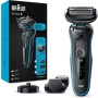 Braun Series 5 Afeitadora Eléctrica Hombre, Máquina de Afeitar Barba con Cabezal y Cuchillas Flexibles, Accesorio Cortabarba