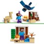 LEGO Minecraft La Expedición de Steve al Desierto, Juguete de Construcción del Videojuego, Bioma con Casa y Figuras de Acción,