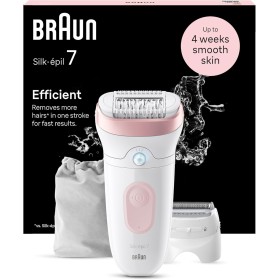 Braun Silk-épil 7, Depiladora Eléctrica Mujer Para Una Eliminación Del Vello Fácil, Depilación En Seco Y En Mojado, Con Cabezal