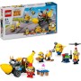 LEGO GRU 4: Mi Villano Favorito Minions y Coche Banana de Juguete de Construcción con 4 Figuras Inc. Dave y Mel, Regalo para