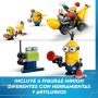 LEGO GRU 4: Mi Villano Favorito Minions y Coche Banana de Juguete de Construcción con 4 Figuras Inc. Dave y Mel, Regalo para