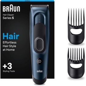Braun Serie 5 Maquina Cortar Pelo, Máquina de afeitar, Cortadora de Pelo, Cortapelos Para Hombres Con 17 Ajustes De Longitud,