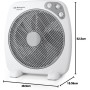 Orbegozo BF 0140 - Ventilador Box Fan con 3 velocidades, difusor rotativo, función temporizador, tamaño aspas 40 cm, 60 W, Negro